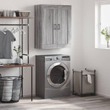 Wall Mounted Cabinet Grey Sonoma 69.5x34x90 cm Engineered Wood 830394