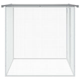 Chicken Cage with Roof Light Grey 103x98x90 cm Galvanised Steel 172338