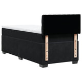 Box Spring Bed with Mattress Black 100x200 cm Velvet 3286242