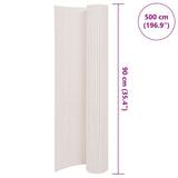 Double-Sided Garden Fence 90x500 cm White 43627