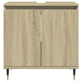 3 Piece Bathroom Furniture Set Sonoma Oak Engineered Wood 3307673