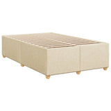 Bed Frame without Mattress Cream 120x190 cm Small Double Fabric 3284720