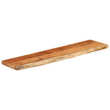 Wall Shelf 80x20x3.8 cm Rectangular Solid Wood Acacia Live Edge 370274