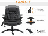 6-Point Massage Office with Seat Heated for Home Office, PU Leather High Back Executive Desk T3398P328214
