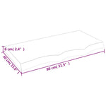 ZNTS Wall Shelf 80x40x cm Untreated Solid Wood Oak 363547