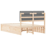 Bed Frame with Upholstered Headboard Light Grey 120 x 190 cm 3405522