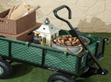 114L Steel Frame Garden Cart Trolley - Green T3398P315849