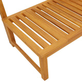 Sun Lounger Reclining Brown 200 x 57 x 75cm Solid Acacia wood 4108111