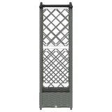 Raised Bed with Trellis and Roof Light Grey 124 x 40 x 123 cm 42032581