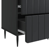 Bedside Cabinet 2 pcs Black 43 x 34.5 x 49.5 cm Engineered Wood 894298