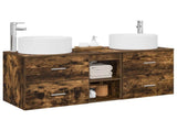 Bathroom Furniture Set 3 pcs Smoked Oak 49.5 x 44.5 x 65.5 cm 3405951