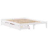 Bed Frame without Mattress White 120x190 cm Small Double Solid Wood Pine 3301425