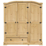 Wardrobe "Corona" 151,5x52x170 cm Solid Wood Pine 4005663