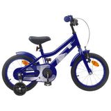 Kids Bike 12 Inches for 2-4 Years Old Dark Blue 42009369