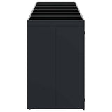 Wheelie Bin Storage for 6 Bins Black 408 x 77.5 x 121.5 cm 3394742