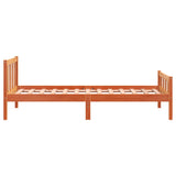 Bed Frame without Mattress Wax Brown 75x190 cm Small Single Solid Wood Pine 844389