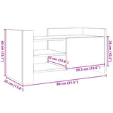 TV Cabinet Black 80x35x40 cm Engineered Wood 848368