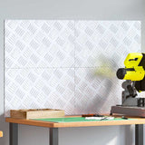 Checker Plates 4 pcs Silver 50 x 30 cm Aluminium 4104292