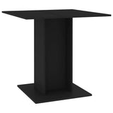 Dining Table Black 80x80x75 cm Engineered Wood 800253