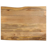Table Top 110x80x3.8 cm Live Edge Solid Wood Mango 370749