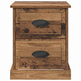Bedside Cabinet with Drawer 2 pcs Old Wood 39 x 39 x 47.5 cm 881329
