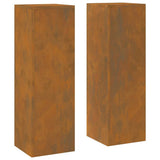 Plant Stand 2 pcs Rusty 24 x 24 x 75 cm Weathering Steel 865826