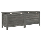 Garden Storage Box Anthracite 150x50x56.5 cm Solid Wood Fir 364758