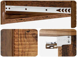 Wall-Mounted Side Table Old Wood 87.5 x 34.5 x 17 cm 898673