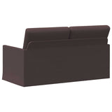 2 Seater Sofa Dark Brown 150 x 81 x 82 cm Fabric 42041077