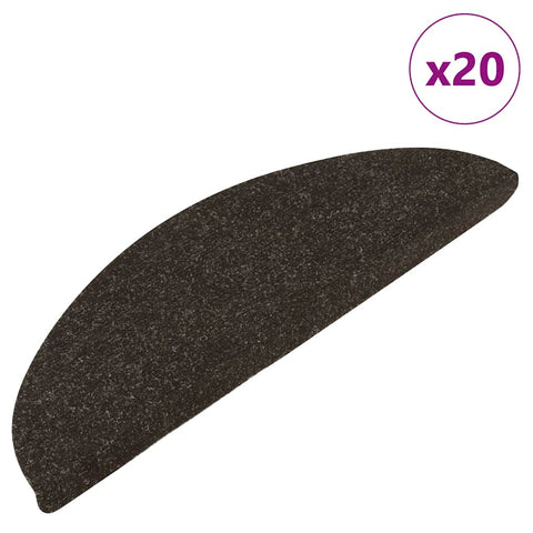 ZNTS Stair Mats Self-adhesive 20 pcs Anthracite 56x17x3 cm 3365899