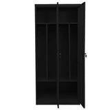 335968 Wardrobe Black 80x50x180 cm Steel