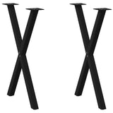 Dining Table Legs X-Shaped 2 pcs Black 57x cm Steel 4012912