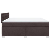 Box Spring Bed with Mattress Dark Brown 180x200 cm Fabric 3285984