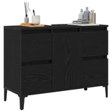 Bathroom Sink Cabinet Black Oak 80 x 33 x 60 cm Engineered Wood 862814