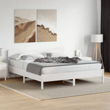 Bed Frame without Mattress White 200x200 cm Solid Wood Pine 3328221