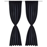 2 pcs Black Slot-Headed Blackout Curtains 135 x 245 cm 130370