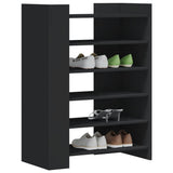 Shoe Cabinet Black 74.5x37.5x100 cm Engineered Wood 848431