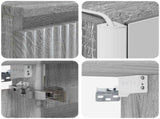 Bathroom Furniture Set 6 pcs Grey Sonoma 100 x 15.5 x 70 cm 3407220