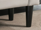 Small-sized Bed End Side Chaise Lounge Sofa Window Seat Arm Bench Wooden Leg Fabric Cover T3398P329490