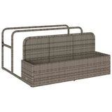 Poolside Float Storage Grey 110x100x57 cm Poly Rattan 4104090