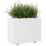 ZNTS Garden Planter White 90x40x72 cm Solid Wood Pine 3282635