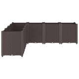 Garden Planter Brown 160x160x53 cm PP 367870