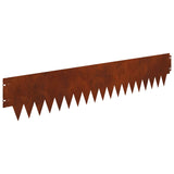 Lawn Edging 30 pcs 103 x 20 cm metal Rusty 8008286