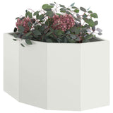 Corner Planter White 45 x 45 x 35 cm Steel 883648