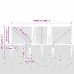 Fence with Posts Grey 0.6 x 100 m PVC-coated steel 3353299