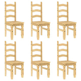 7 Piece Dining Set Panama Solid Wood Pine 3345212