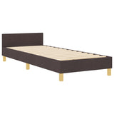 ZNTS Bed Frame Dark Brown 90x200 cm Fabric 3344623