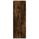 Sideboard with LED Smoked Oak 42.5x34x100 cm Engineered Wood 852156