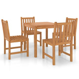 5 Piece Garden Dining Set 80x80 cm Solid Teak Wood 3059922