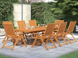 Garden Dining Set Natural wood Solid acacia wood Large 3079642